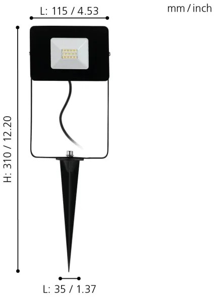 Eglo 97471 - Riflettore a LED FAEDO 4 LED/10W/230V