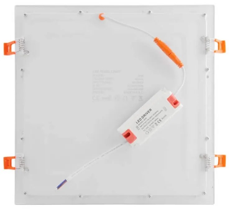 Pannello LED Quadrato 30W Foro 280x280mm 3.000lm no Flickering Colore Bianco Naturale 4.000K
