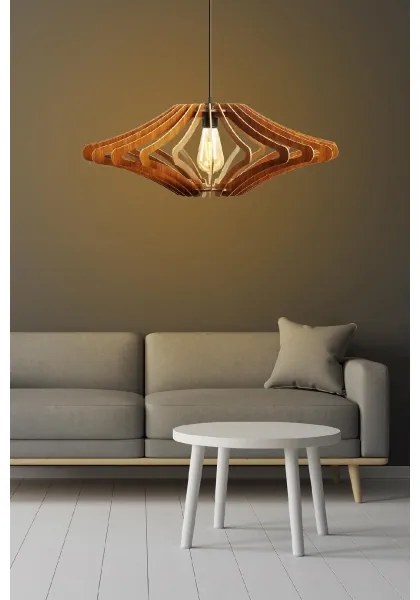 Lampadario a sospensione con filo 1xE27/60W/230V marrone diametro 59 cm