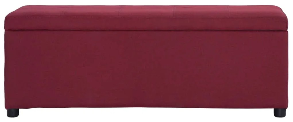 Panca con vano portaoggetti 116 cm rosso vino in poliestere