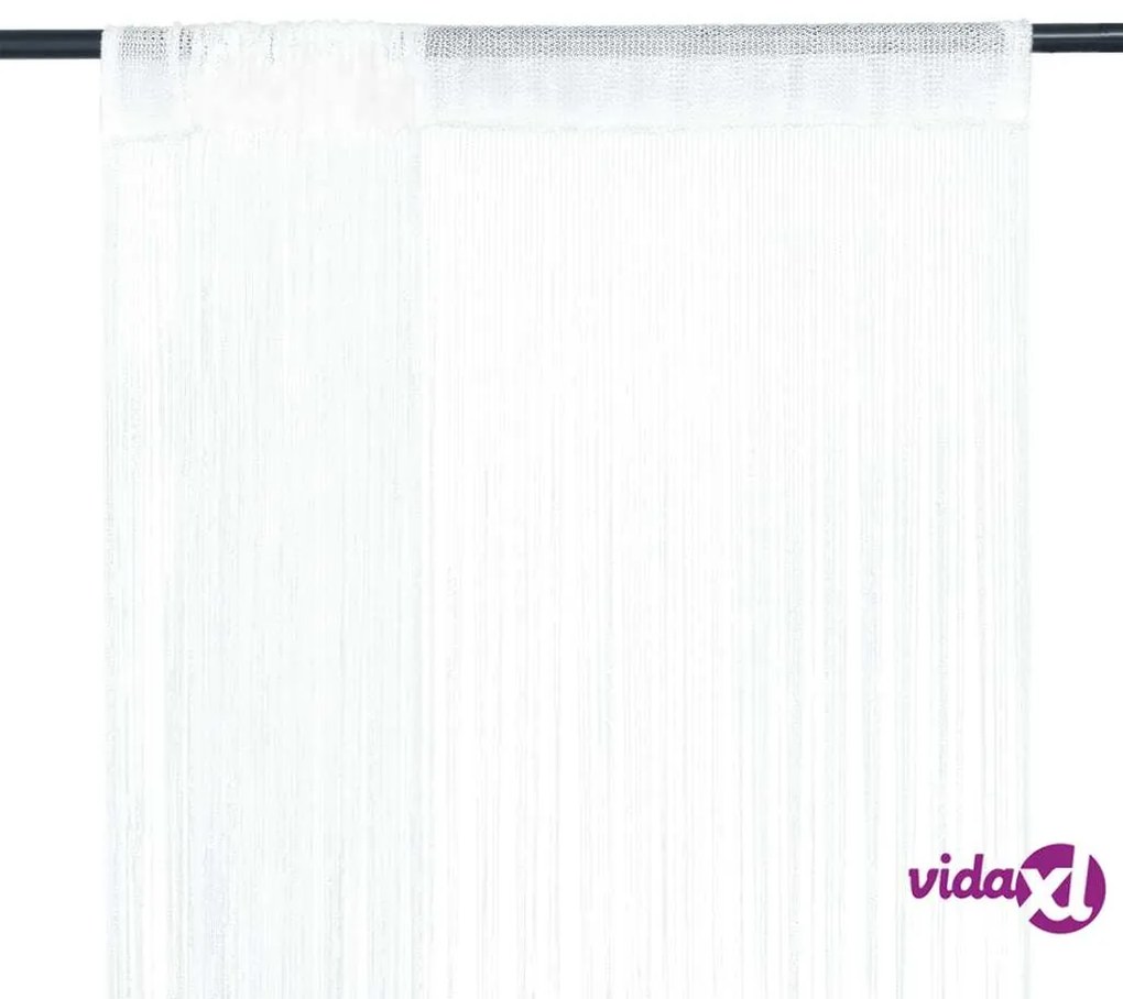 vidaXL 2 Pz Tende a Fili 140x250 cm Bianche
