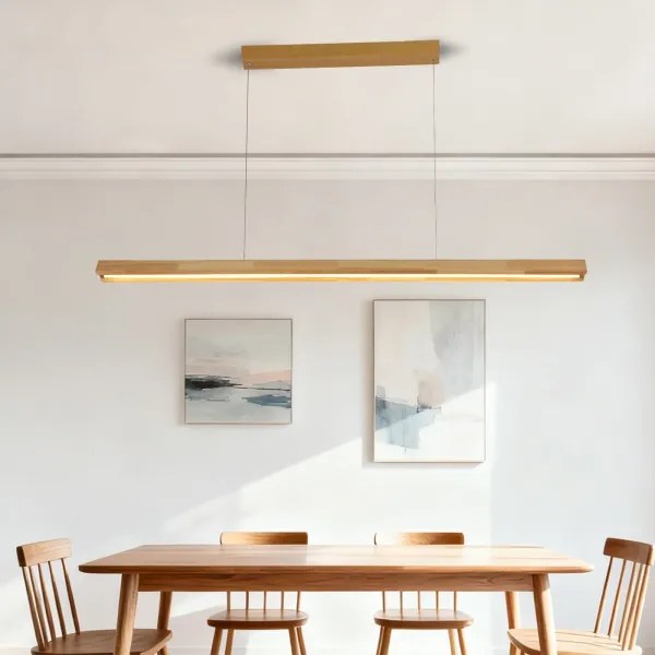 Brilagi - Lampada a sospensione su cavo UMEA WOOD LED/30W/230V 120 cm in legno