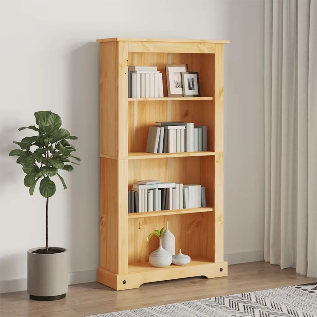 Libreria a 4 Ripiani Pino Messicano Corona Range 81x40x170 cm