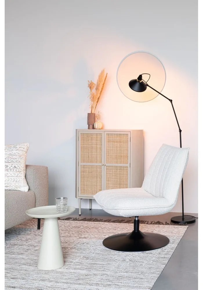 Poltrona bianca in tessuto bouclé Jax - White Label