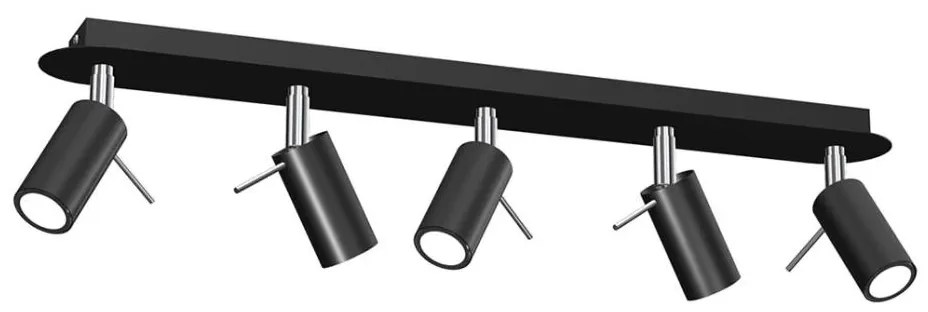 Faretto PRESTON 5xGU10/40W/230V nero