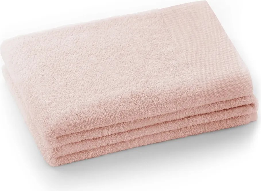 Asciugamano tipo terry rosa chiaro in cotone 70x140 cm Amari – Restilo