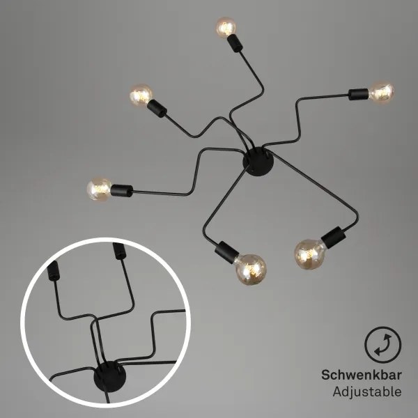 Briloner 2887-065 - Lampadario a plafone FARETTO 6xE27/60W/230V