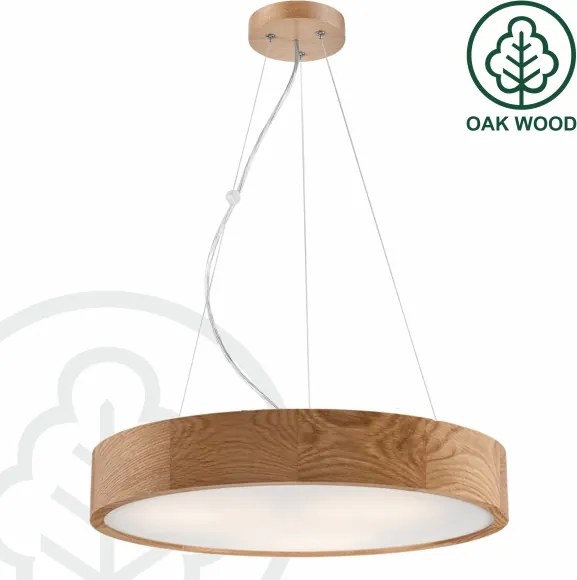 Brilagi - Lampadario LED RGBW dimmerabile CARVALHO 3xE27/15W/230V Wi-Fi rovere Ø 47,5 cm