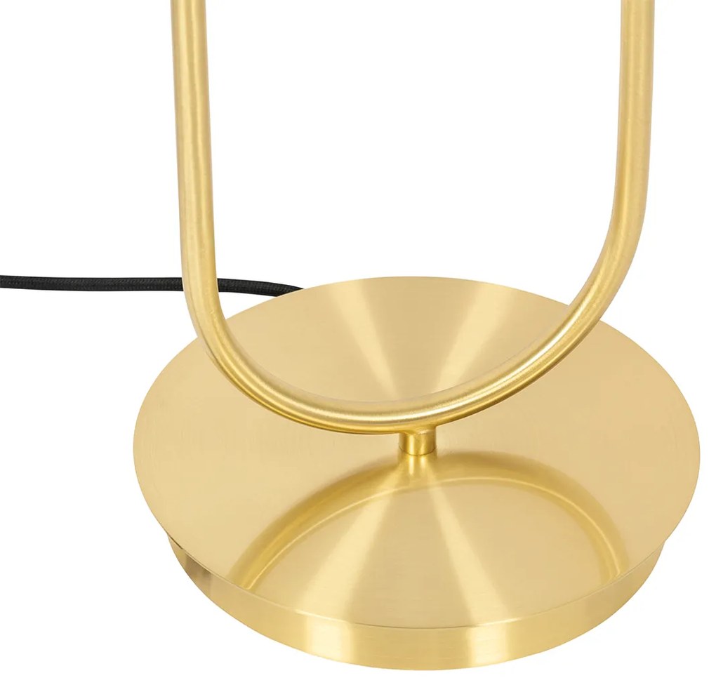 Lampada da tavolo Art Déco oro con vetro 2 luci - Laura
