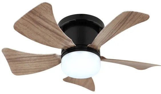 Globo 03609H - Ventilatore da soffitto LED dimmerabile HINES LED/10W/230V + telecomando marrone