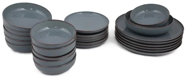 Set da tavola 24 pezzi blu/porcellana