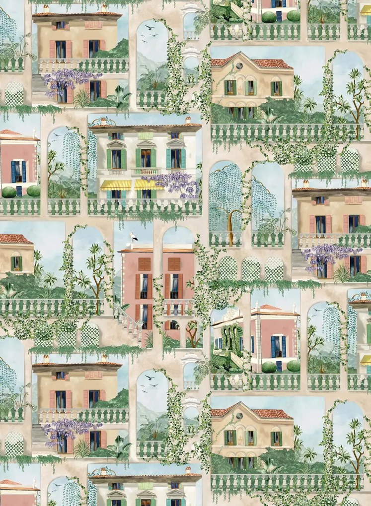 Osborne & Little Tapete Villa Como - Terracotta