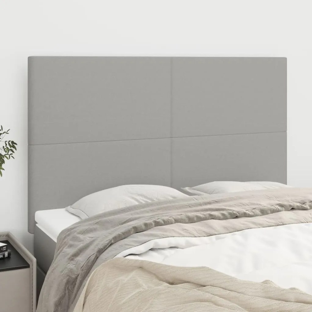 Testiere 4 Pz Grigio Chiaro 72x5x78/88 Cm İn Tessuto /