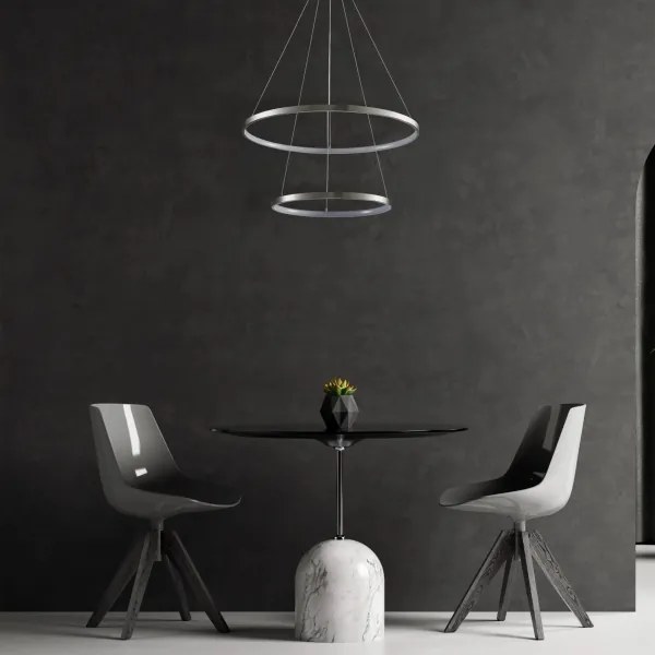 Lampadario LED a sospensione con filo LEA LED/35W/230V 4000K diametro 60 cm cromo