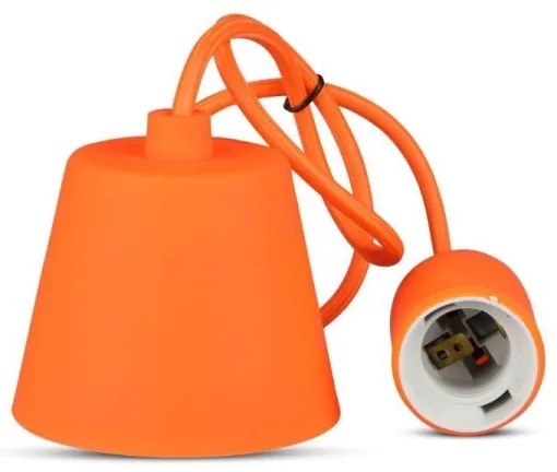 Lampadario su filo 1xE27/60W/230V arancione