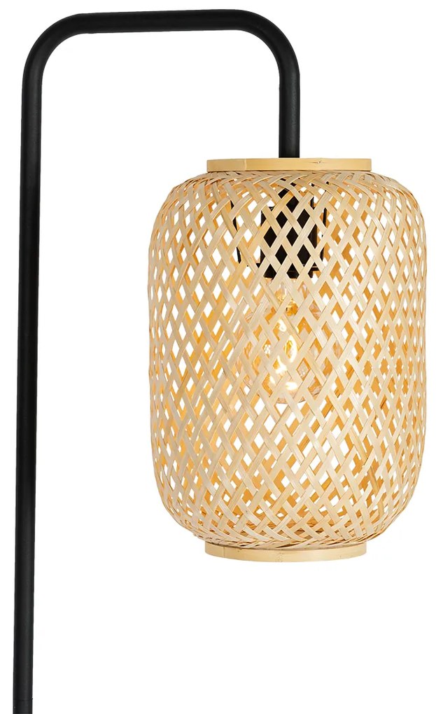 Lampada da terra orientale in bambù - Yvonne