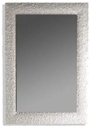 Specchio Shiny rettangolare in acciaio bianco 62 x 90 cm