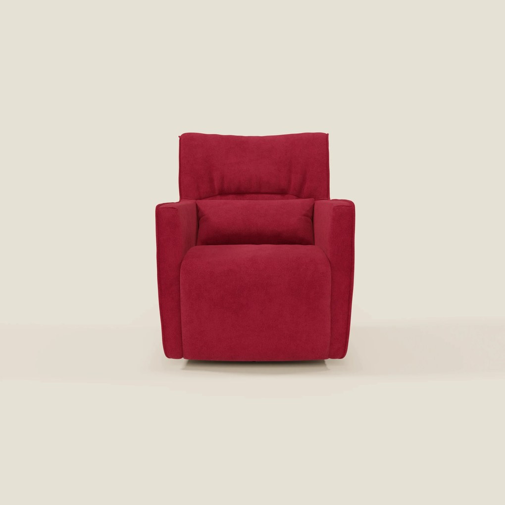 Tulla Poltrona girevole in tessuto impermeabile T02 rosso