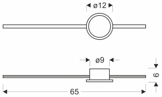 Lampada da parete LED BATUTA LED/12W/230V dorata