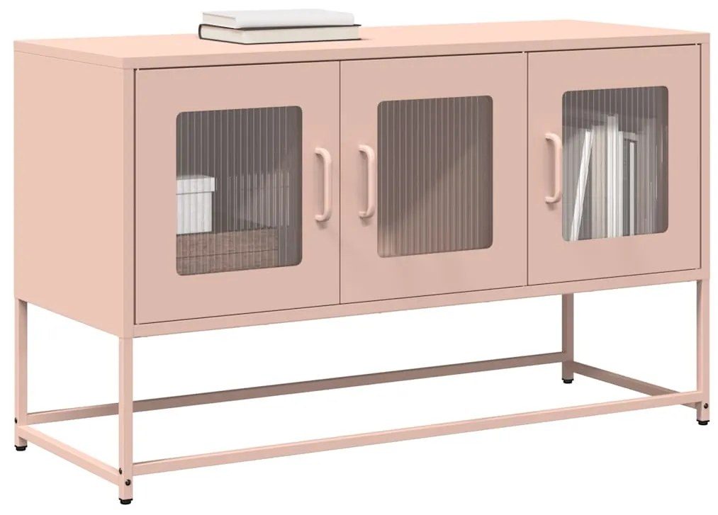 Mobile Tv Rosa 100,5x39x60,5 Cm İn Acciaio Laminato A Freddo /