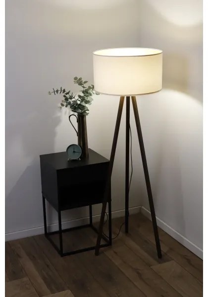 Lampada da terra STANDART 1xE27/60W/230V panna/marrone