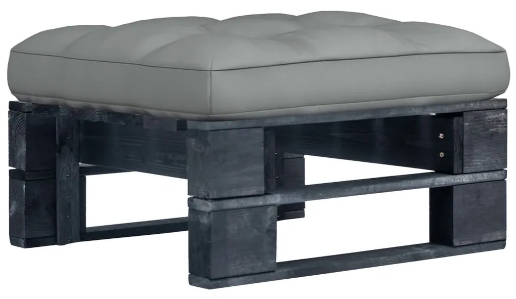 Ottomana Da Giardino Pallet İn Legno Di Pino Impregnato Nero /