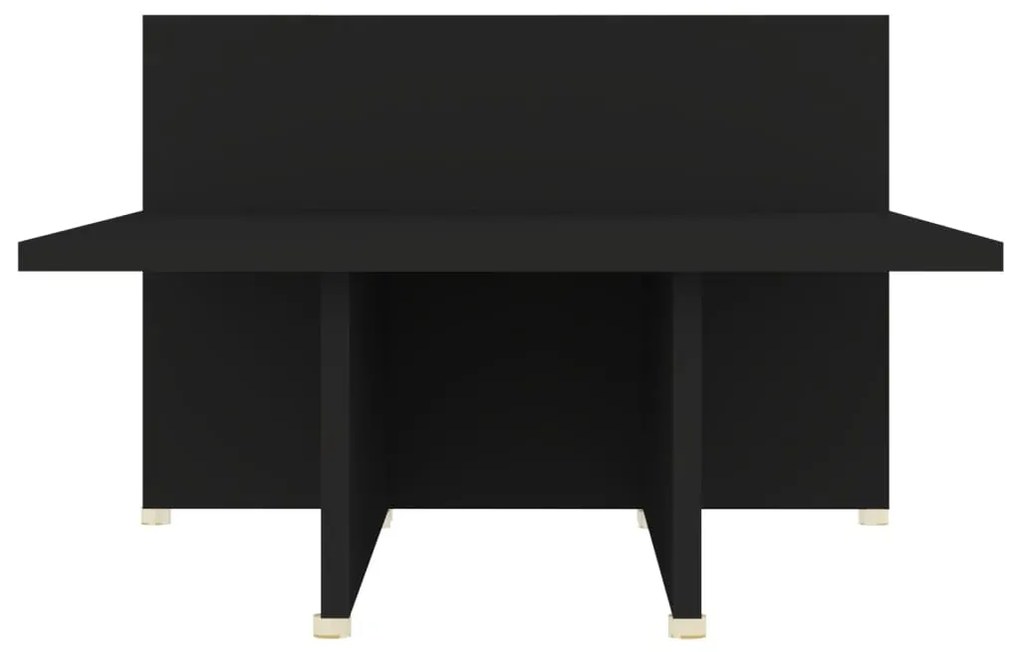 Tavolino da salotto nero 111,5x50x33 cm in legno multistrato