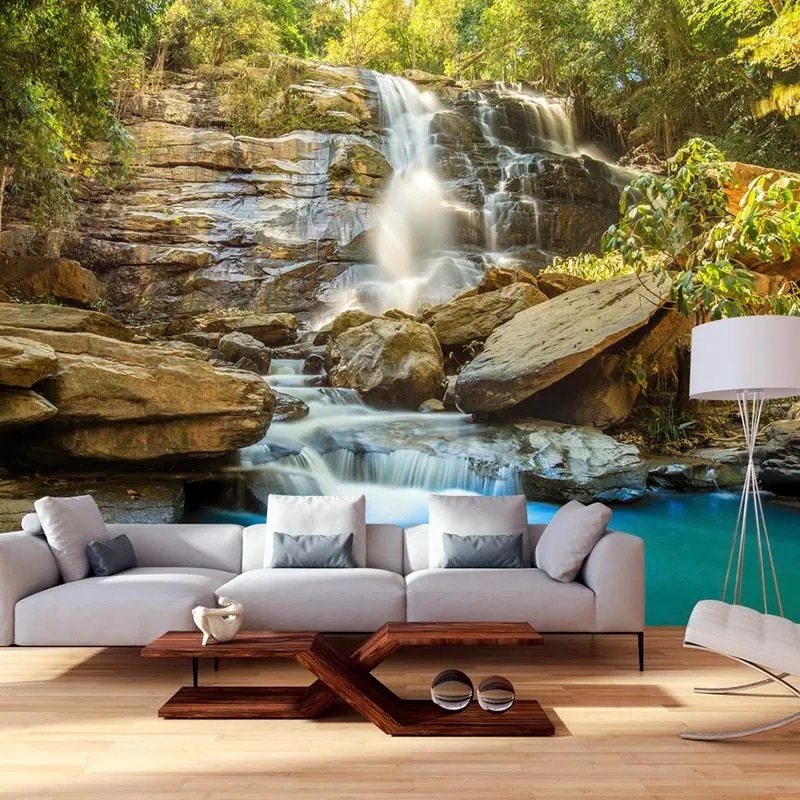 Fotomurale adesivo  Waterfall in Chiang Mai, Thailand  Larghezza x Altezza Home decor 343x245