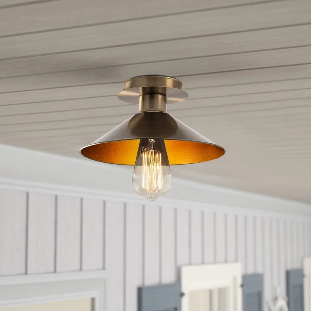 Lampada da soffitto color bronzo con paralume in metallo ø 24 cm Berceste - Opviq lights