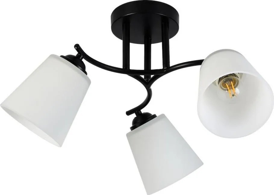 Plafoniera PAFOS 3xE27/15W/230V nero