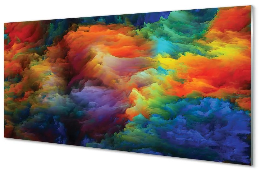 Quadro acrilico Frattali 3D colorati 120x60 cm