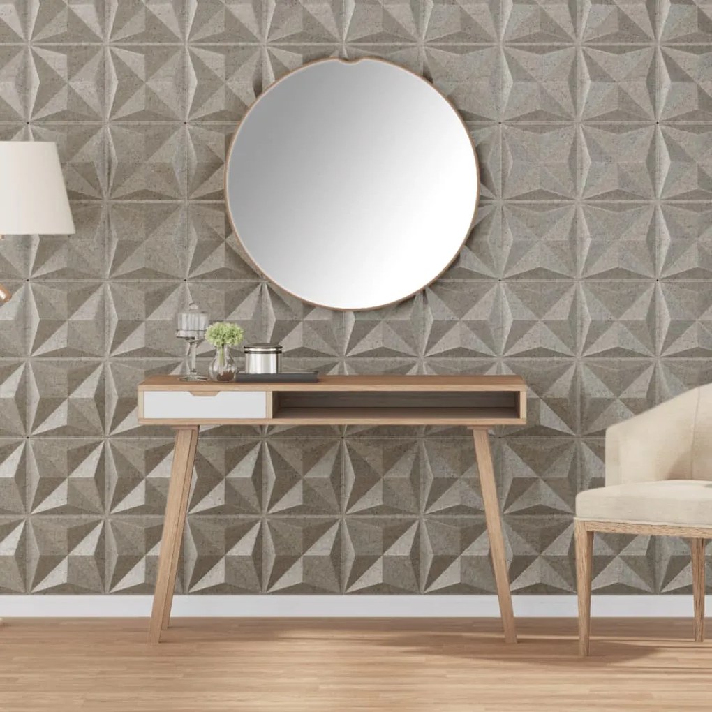 Pannelli Murali 24 Pz Beton 50x50 Cm Xps 6 M² Origami /