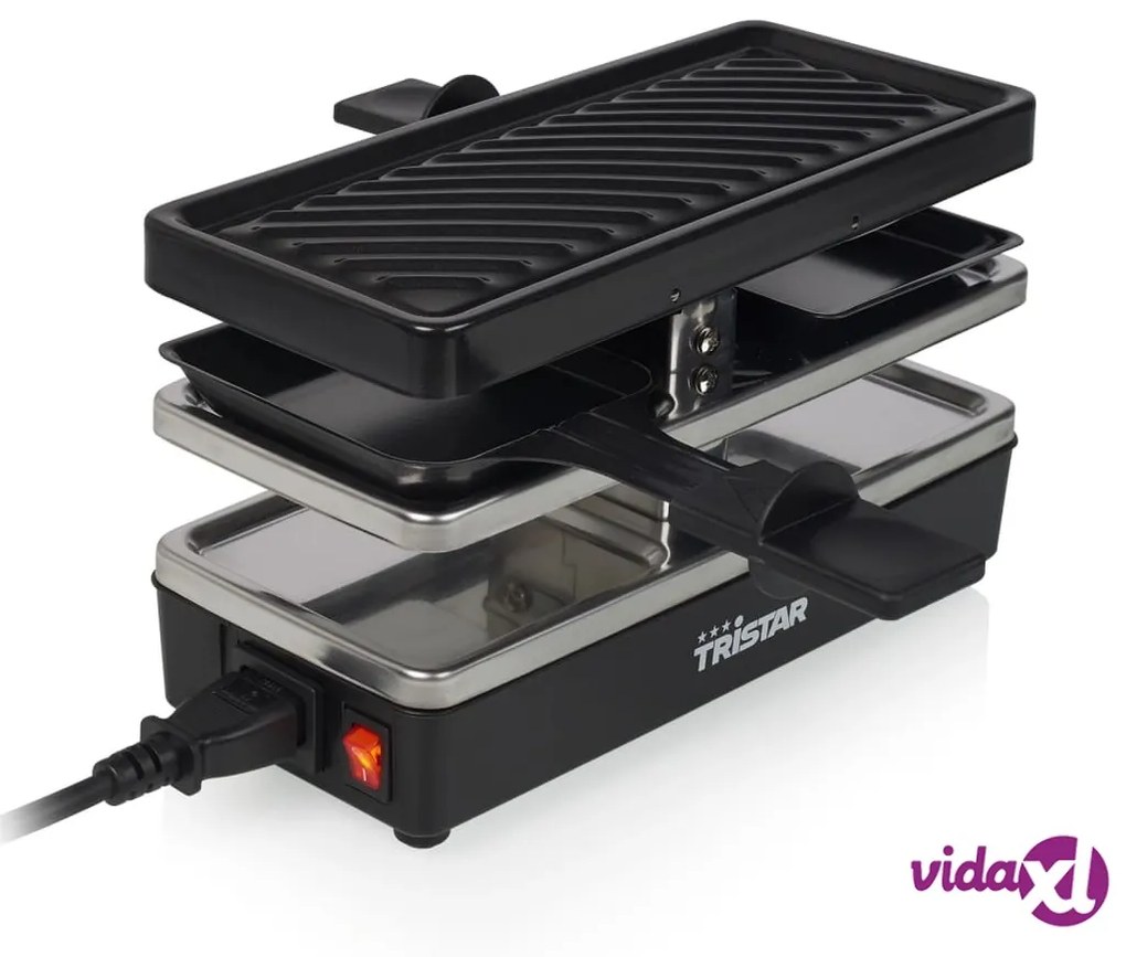 Tristar Griglia Raclette per 2 Persone RA-2741 400 W 23,8x10,4 cm Nera