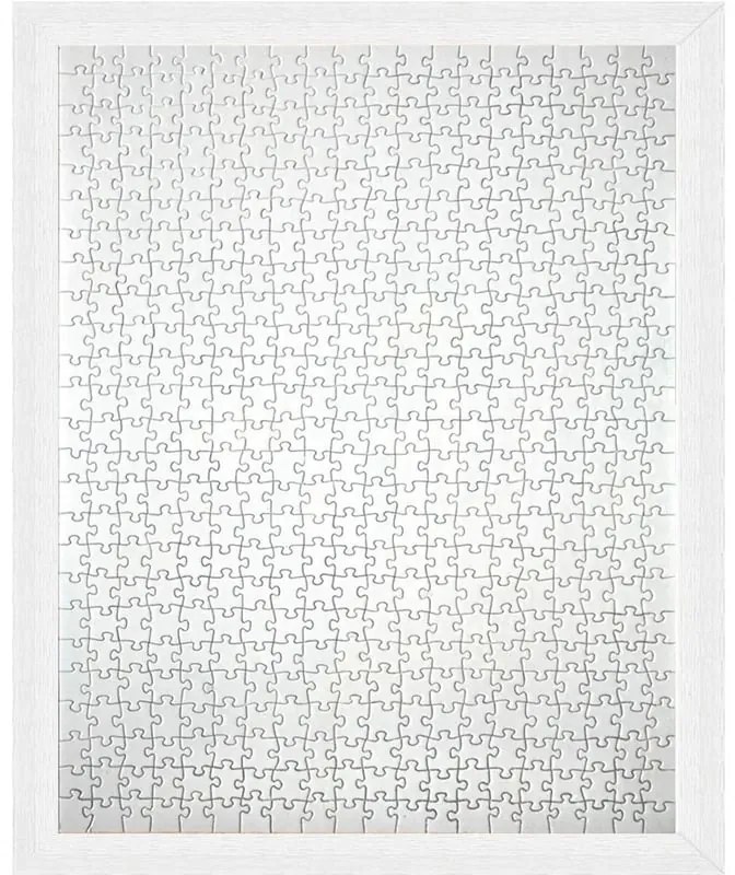 Cornice per puzzle bianco lucido per foto da 100x140 cm