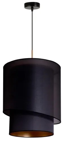 Duolla - Lampadario a sospensione con filo PARIGI 1xE27/15W/230V diametro 40 cm nero/oro