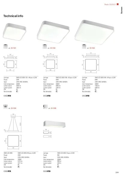 Redo 01-1124 - Lampadario LED a sospensione con filo SCREEN LED/48W/230V 3000K