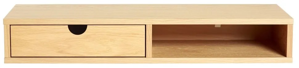 Comodino in rovere con ripiani in colore naturale Farsta - Woodman