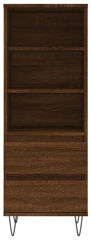 Credenza rovere marrone 40x36x110 cm in legno multistrato