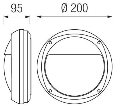 Loop Ø20Cm Con Diffusore In Vetro E Griglia 60W E27