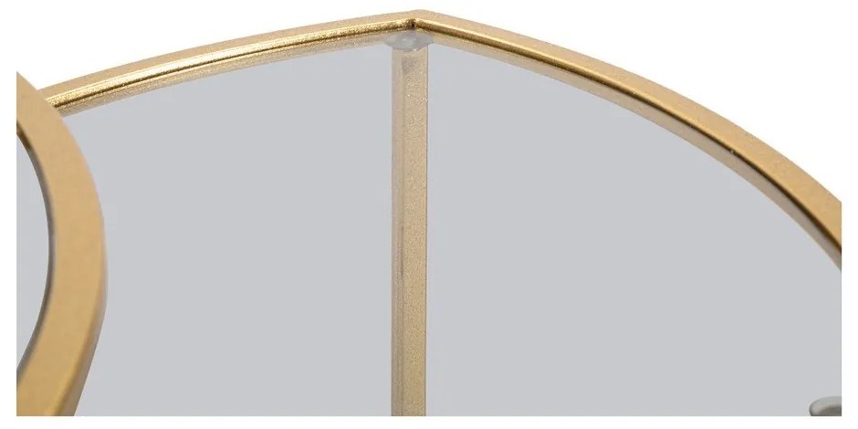 Tavolini rotondi in set di 3 con piano in vetro in oro ø 60 cm Triangle - Mauro Ferretti