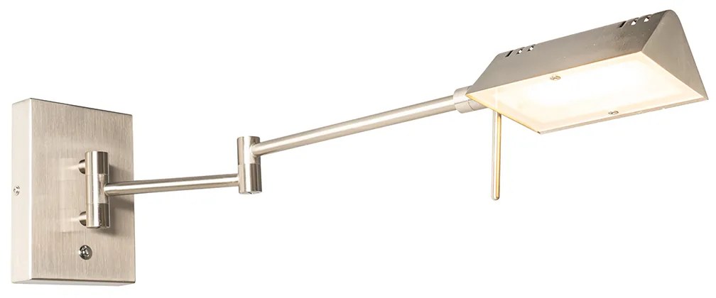 Lampada da parete design in acciaio con LED dimmerabile - Notia