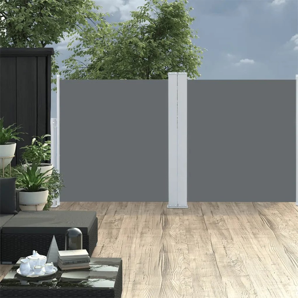 Tenda Da Sole Laterale Retrattile Antracite 120x600 Cm /