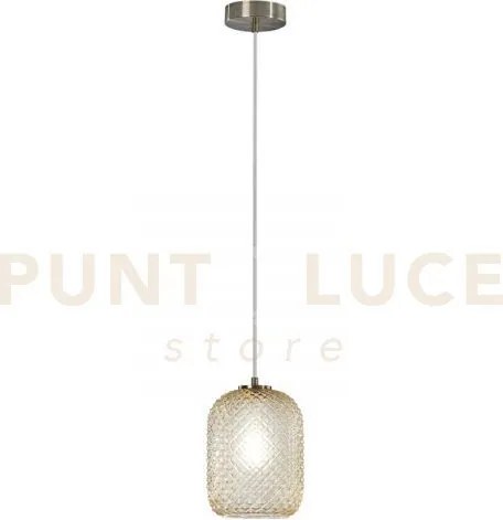 Lampadario a sospensione ashford ovale ambra 1 luce attacco e27 15x...