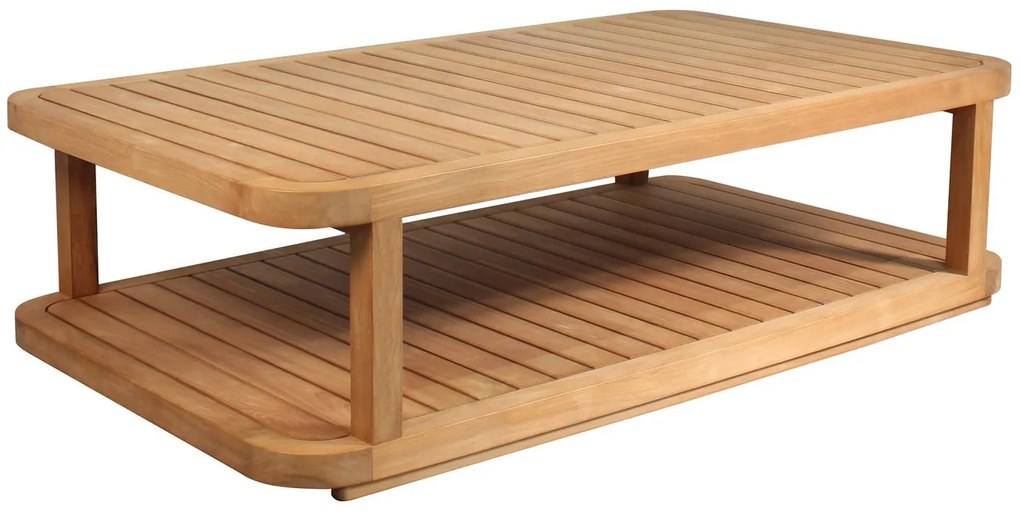 Tavolino da esterno Equateur NATERIAL con piano in teak 140x80cm