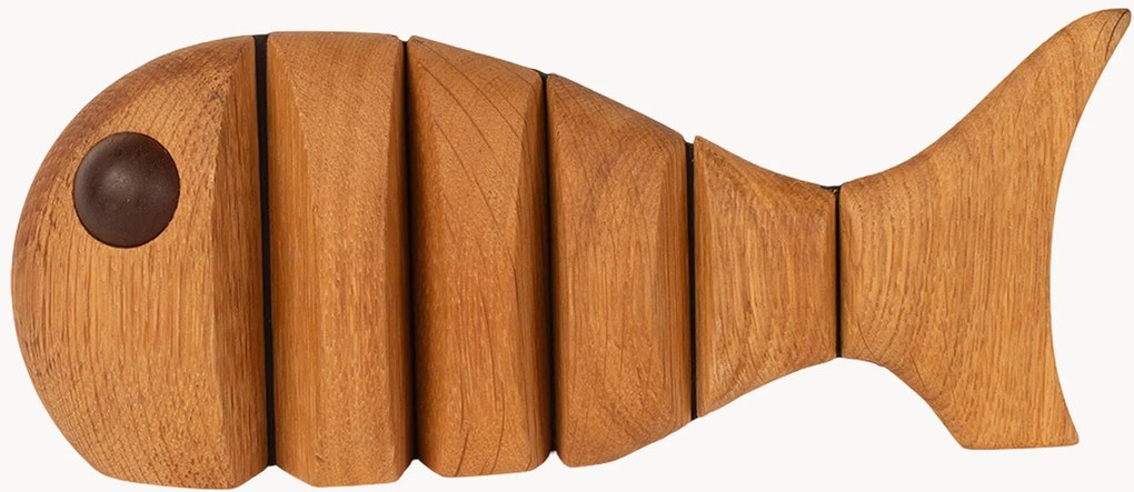 Oggetto decorativo in legno di quercia fatto a mano Fish