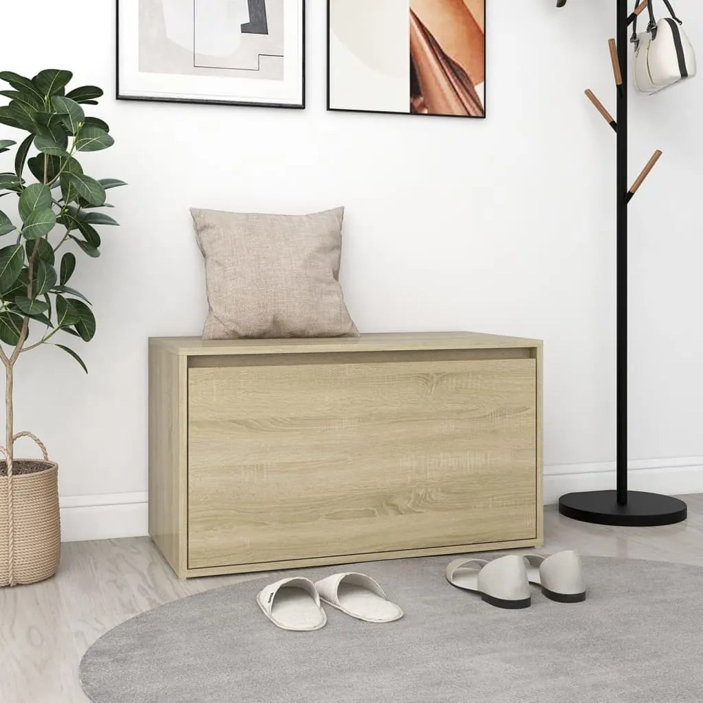 Panca Da Ingresso 80x40x45 Cm Rovere Sonoma Truciolato /