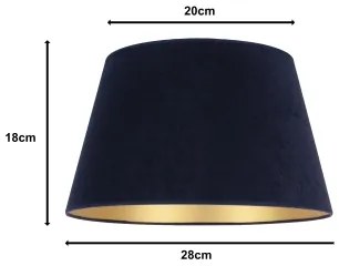 Duolla - Paralume per lampada da tavolo CONE M E27 diametro 28 cm blu
