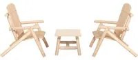 Set Divani da Giardino 3 pz in Legno Massello di Abete 3185515