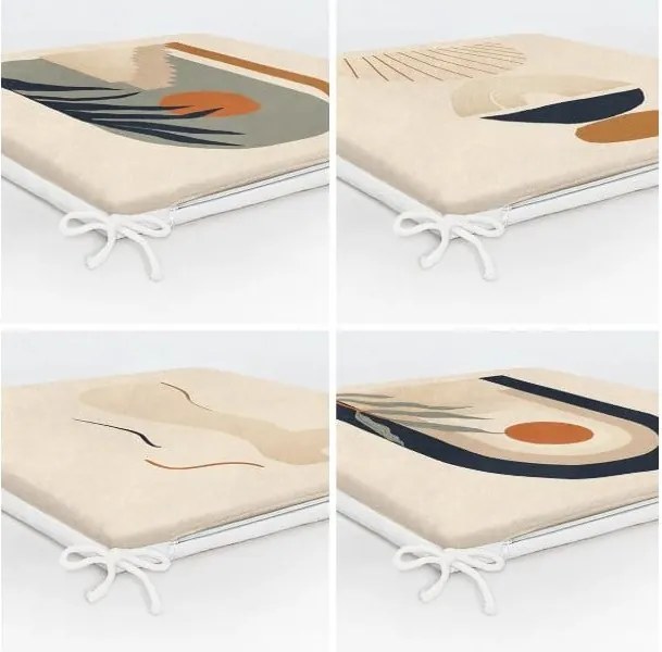 Set di cuscini per sedie 4 pz 42x42 cm Illustrated Arch – Mila Home