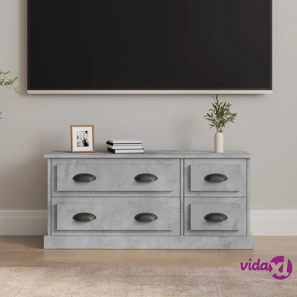 vidaXL Mobile Porta TV Nero 102x36x50 cm in Legno Multistrato